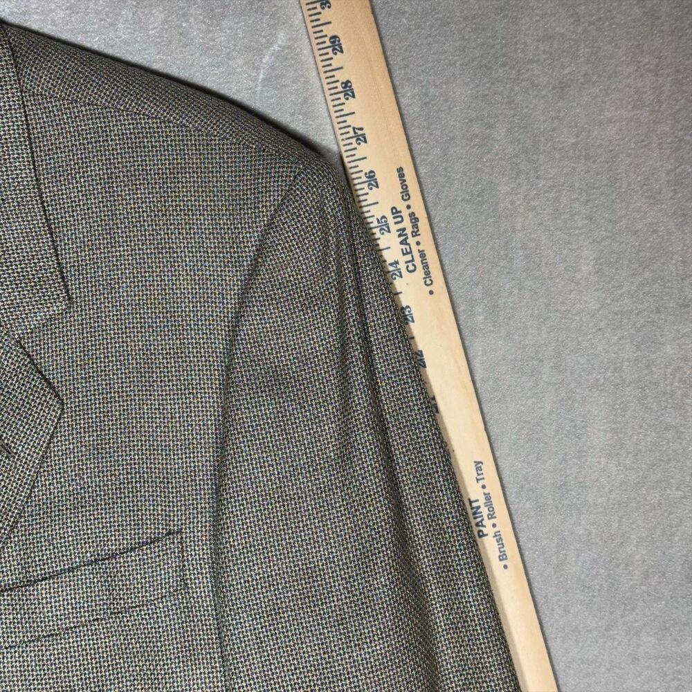 Vintage Hickey Freeman 44L Silk Wool Sport Coat Blazer Brown USA Union Made - Picture 9 of 13